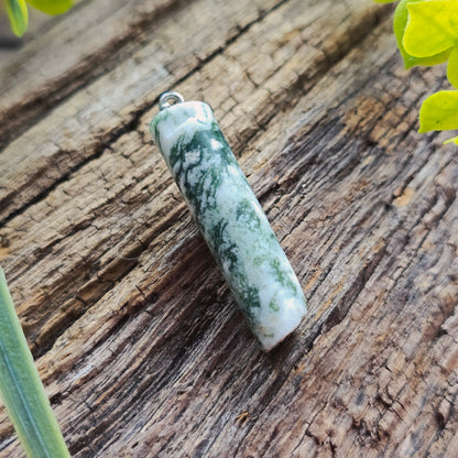 Pendentif Totem en Agate arbre - n°1