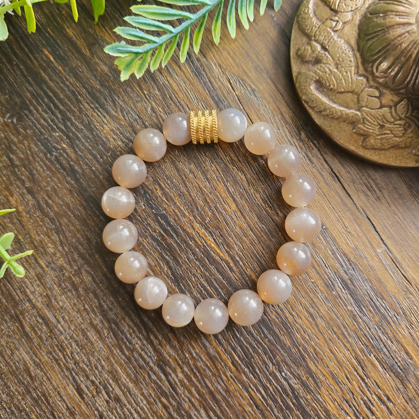 Bracelet en Pierre de Lune - 10mm