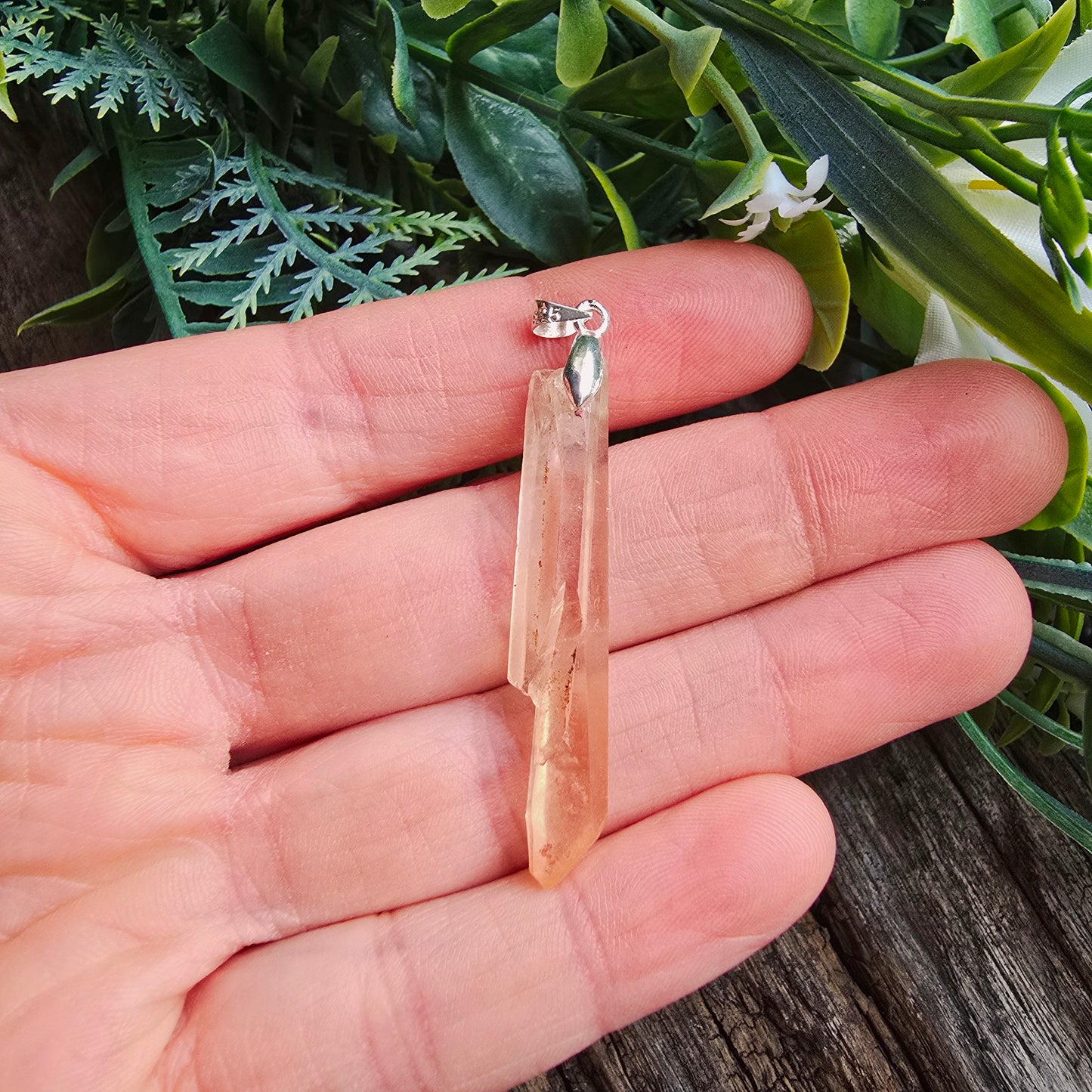 Pendentif en Cristal de Quartz rose - n°7