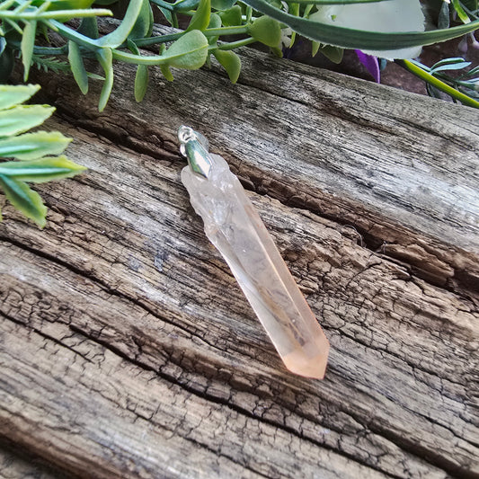 Pendentif en Cristal de Quartz rose - n°9