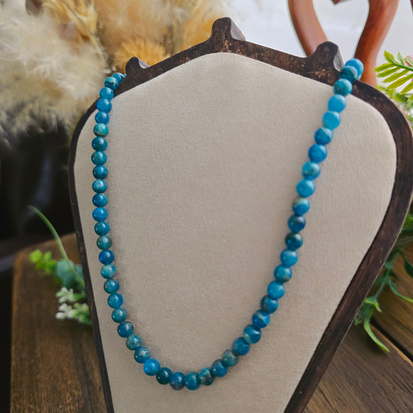Collier en Apatite bleue