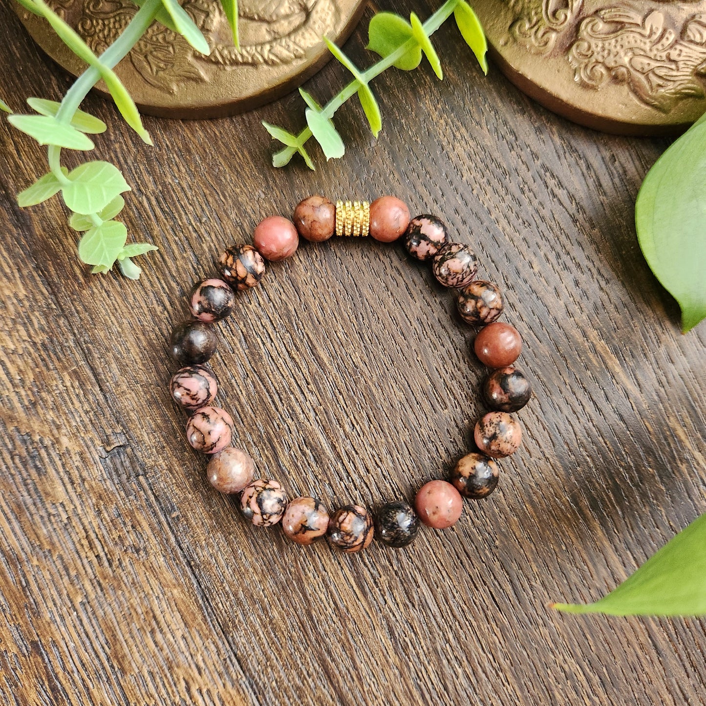 Bracelet en Rhodonite - 8mm