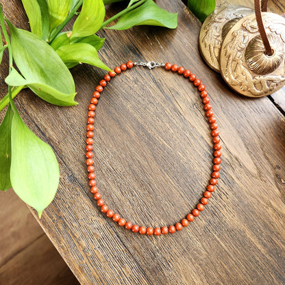 Collier en Jaspe rouge