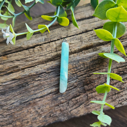 Pendentif Totem en Aragonite bleue - n°2