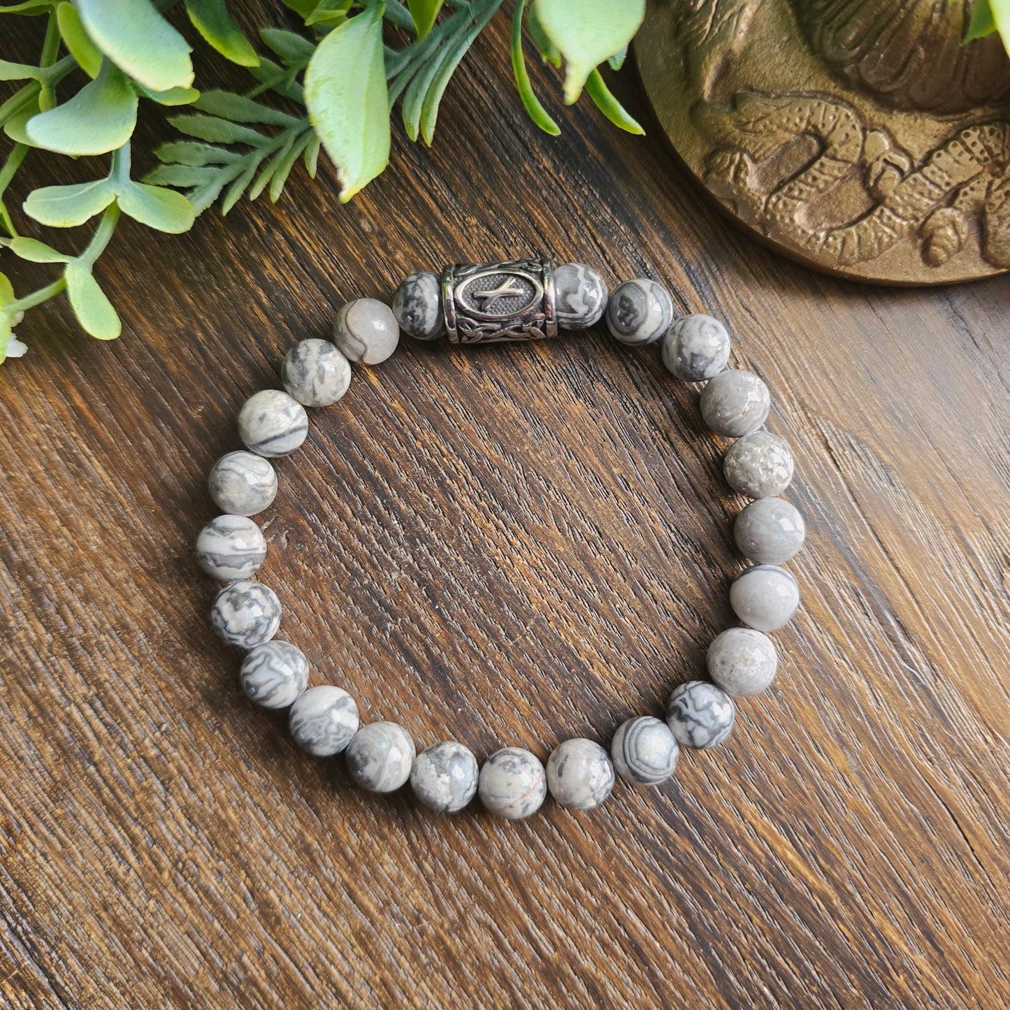 Bracelet en Jaspe map - 8mm