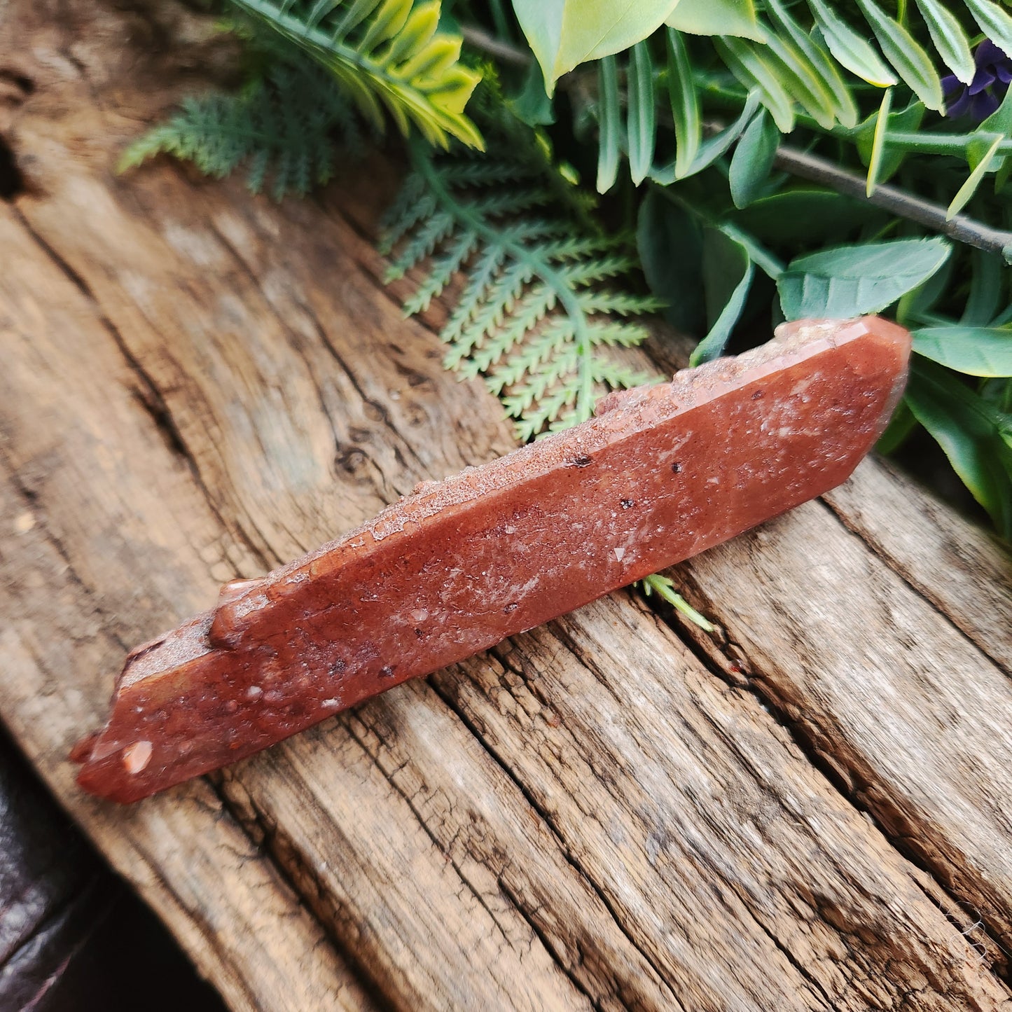 Quartz hématoïde sur quartz biterminé - n°2