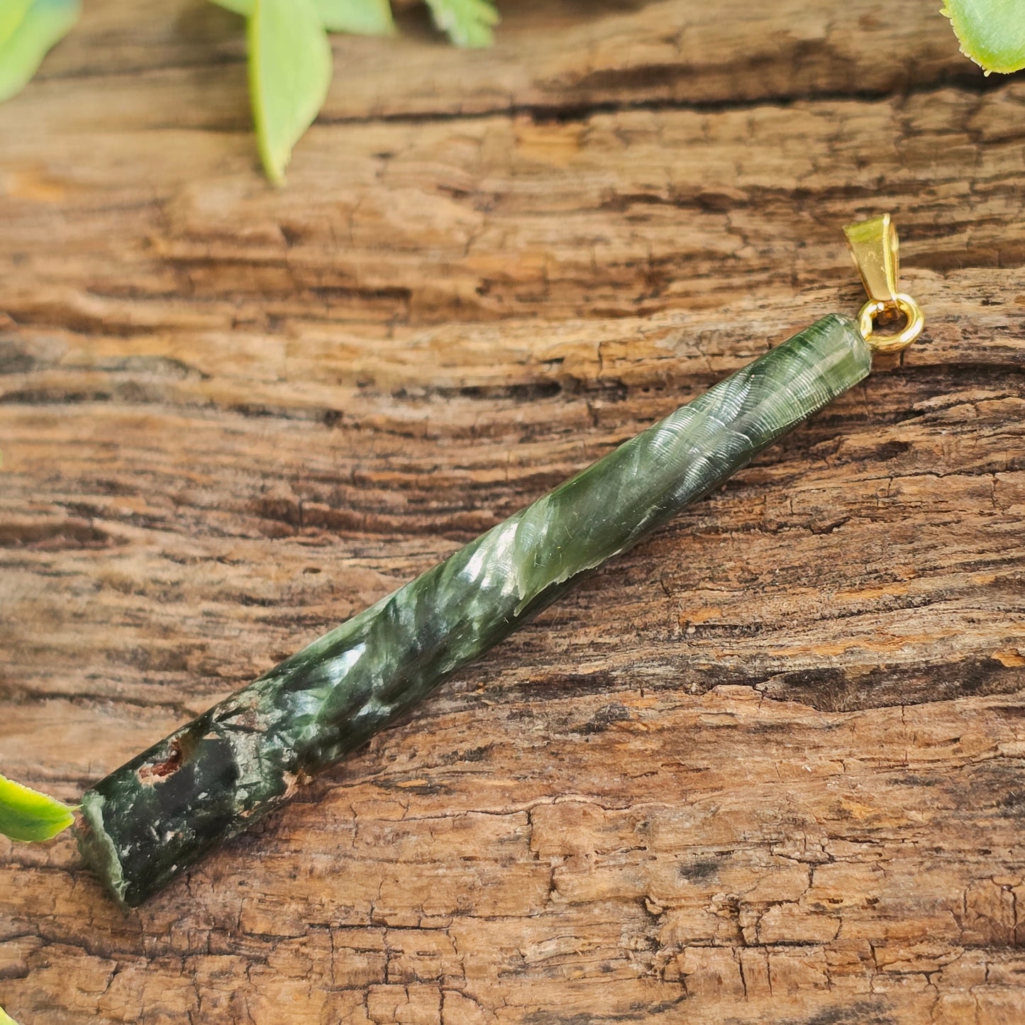 Pendentif Totem en Séraphinite - n°3