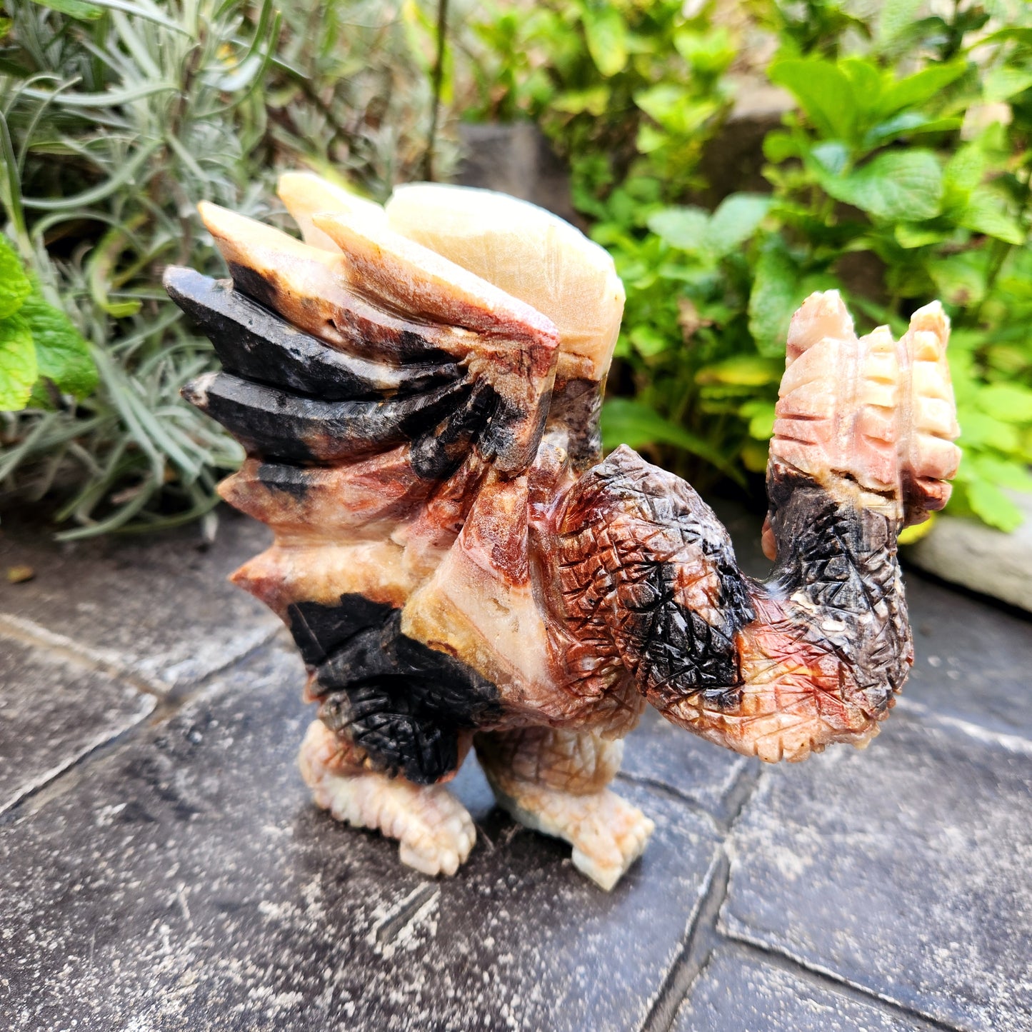 Sculpture de Dragon en Jaspe - n°2