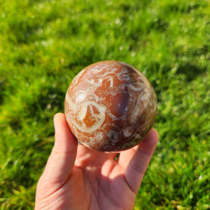 Sphère en Jaspe coquille rouge - n°2