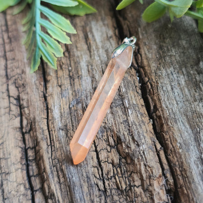 Pendentif en Cristal de Quartz rose - n°5