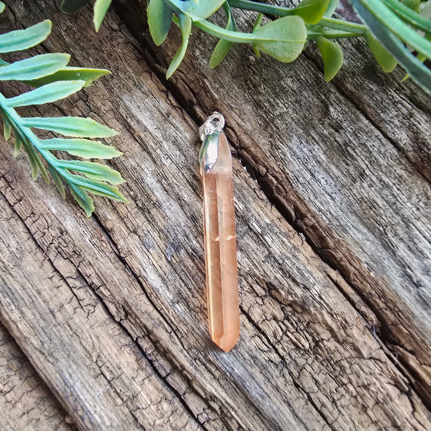 Pendentif en Cristal de Quartz rose - n°5