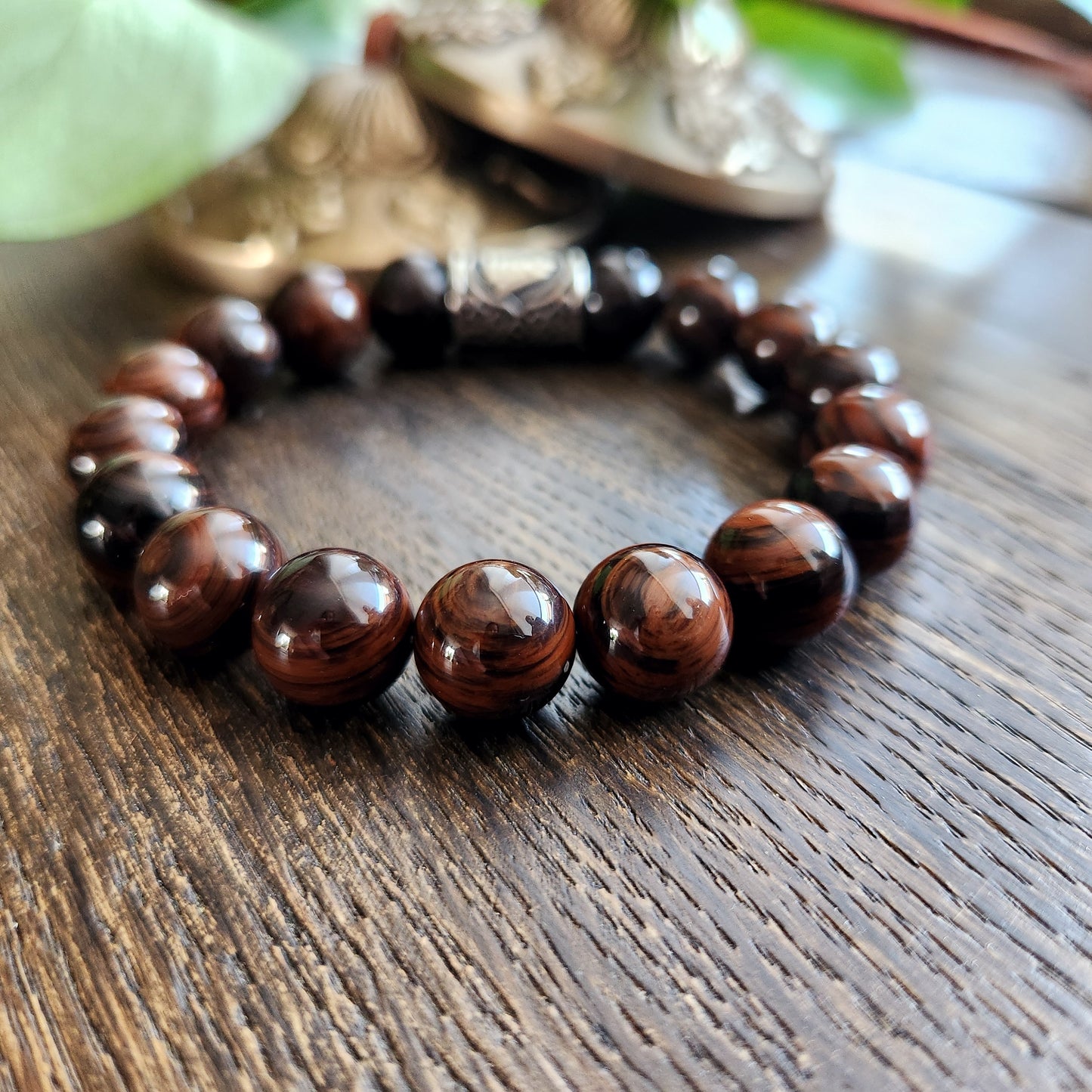 Bracelet en Obsidienne Acajou - 12mm
