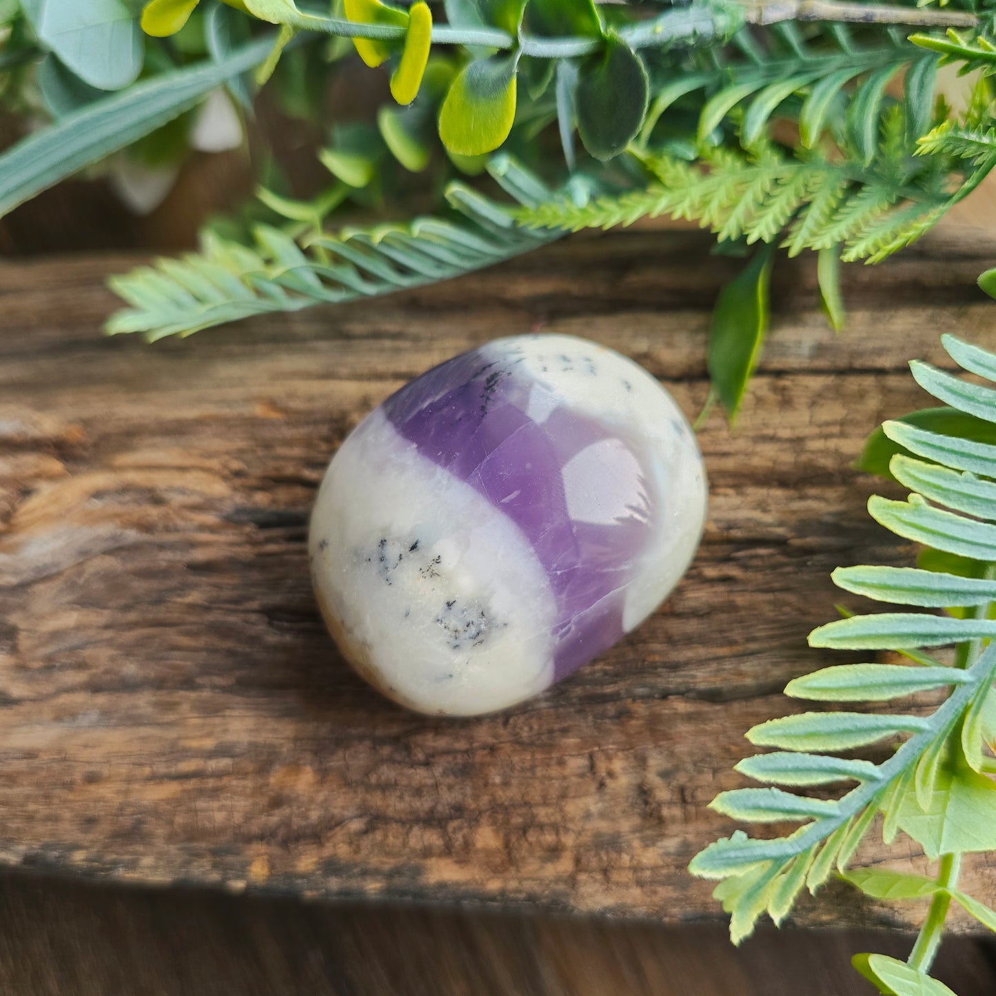 Galet en Agate Dendritique violette - n°4