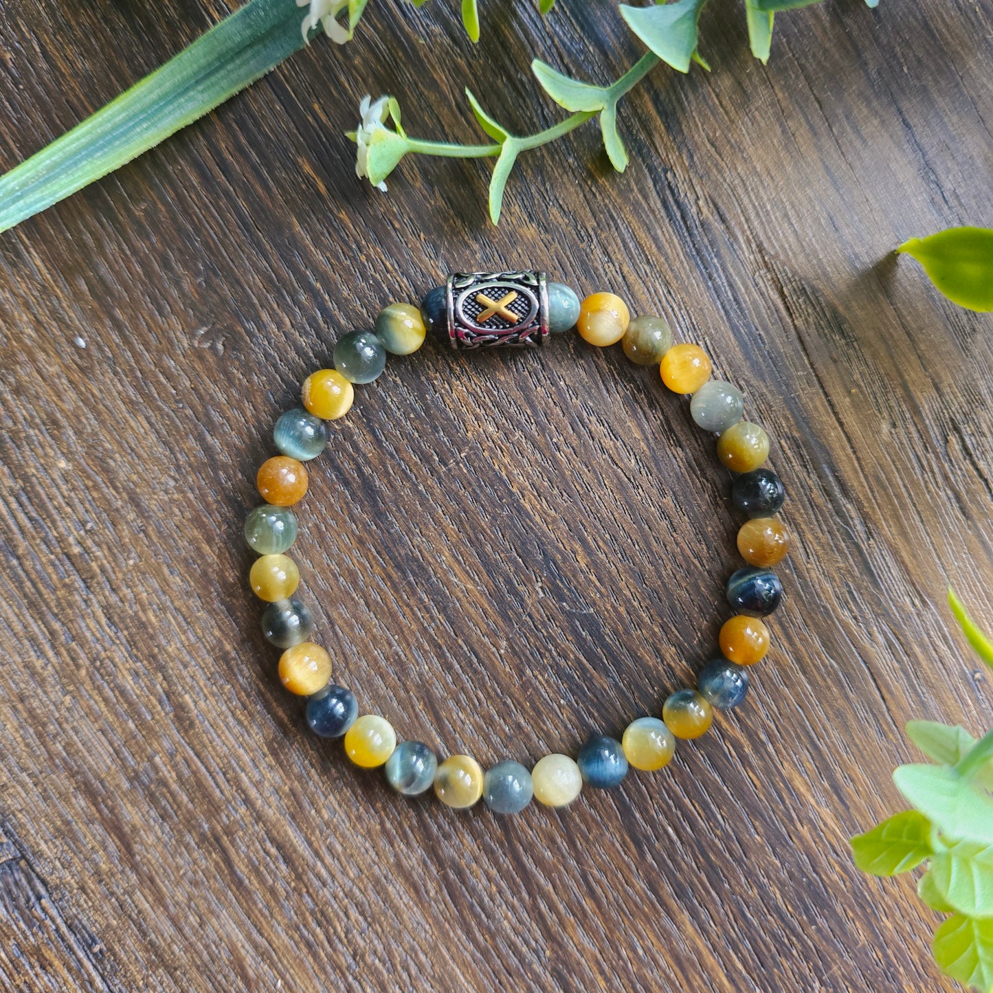 Bracelet en Œil de tigre impérial - 6mm