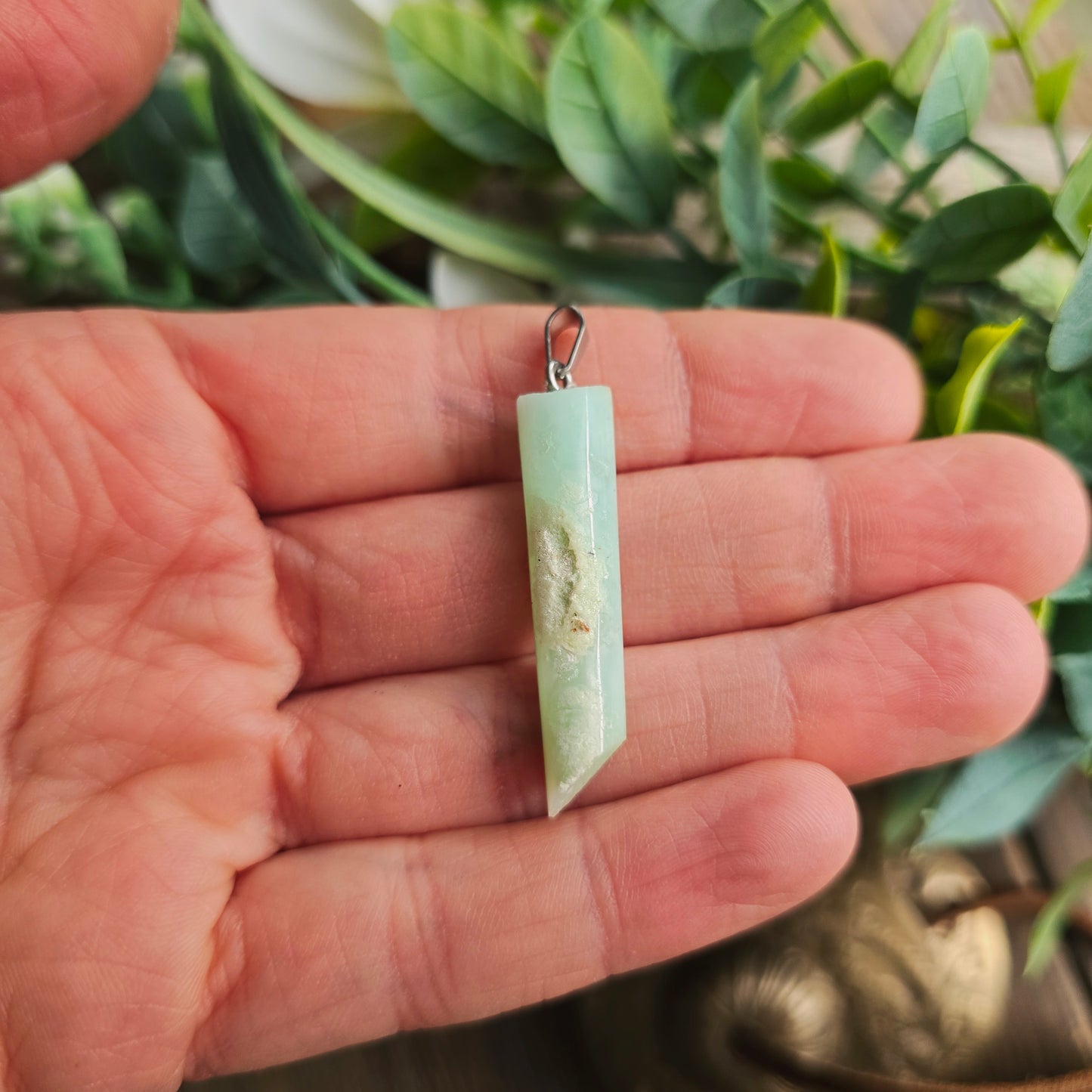 Pendentif Totem en Chrysoprase - n°1