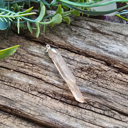Pendentif en Cristal de Quartz rose - n°7