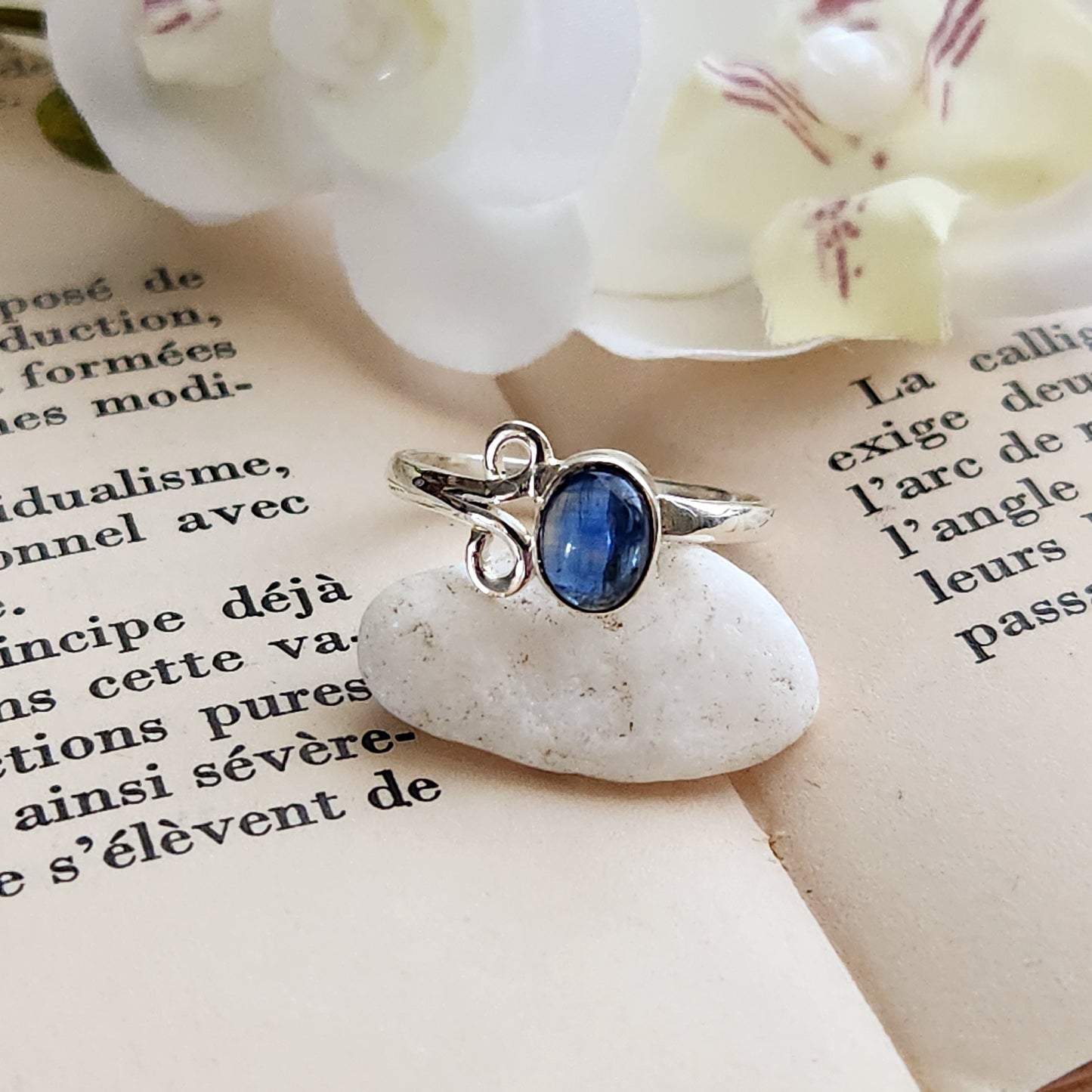 Bague réglable Vénus - Cyanite - Argent 925