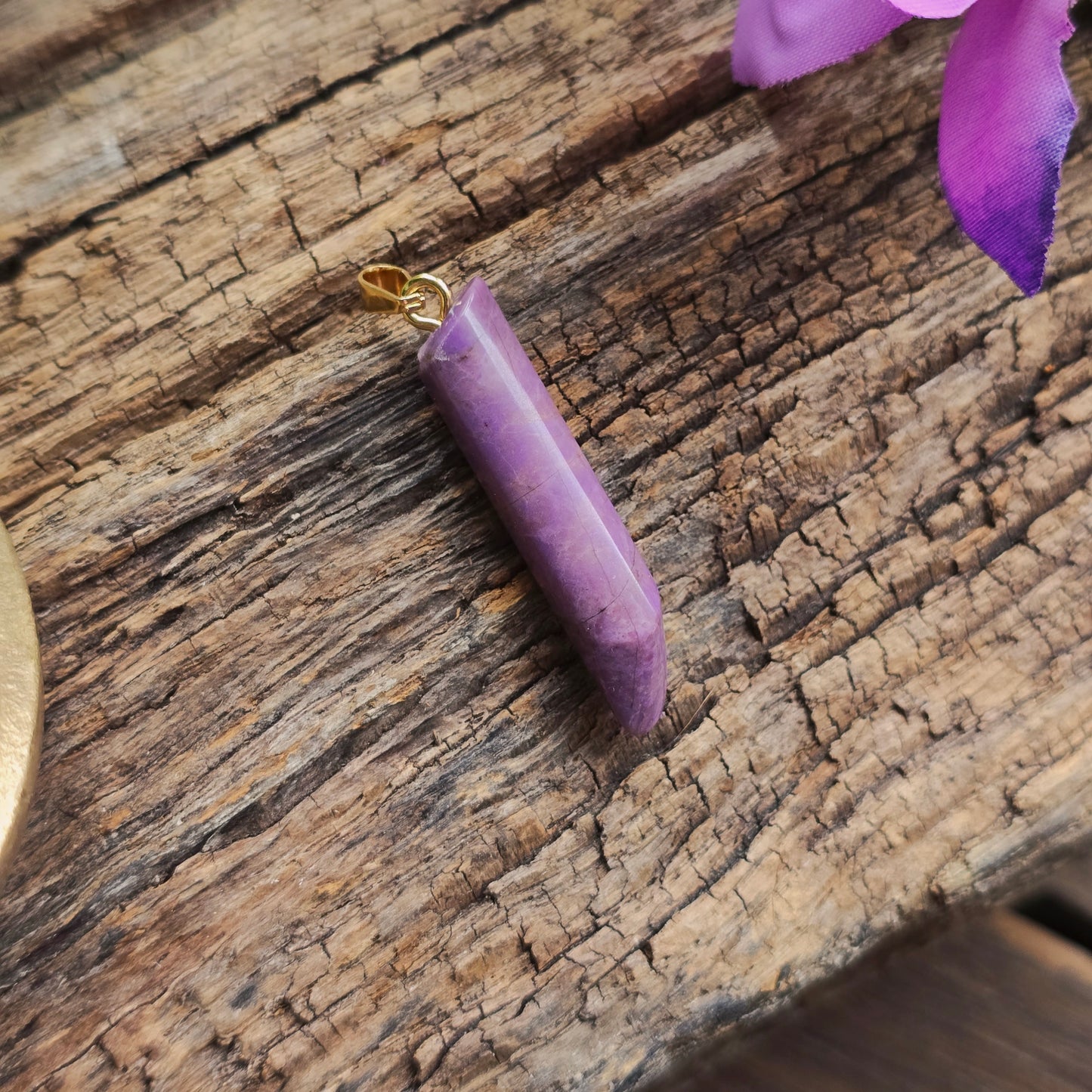 Pendentif Totem en Jade violet - n°2