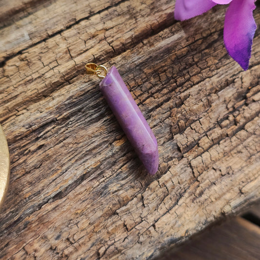 Pendentif Totem en Jade violet - n°2