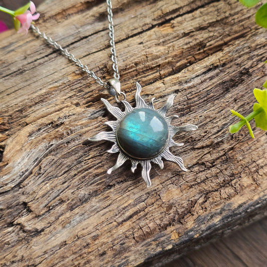 Pendentif soleil en Labradorite - n°3