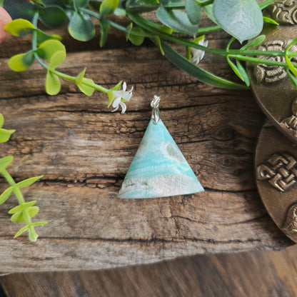 Pendentif en Aragonite bleue - n°1