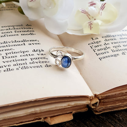 Bague réglable Vénus - Cyanite - Argent 925