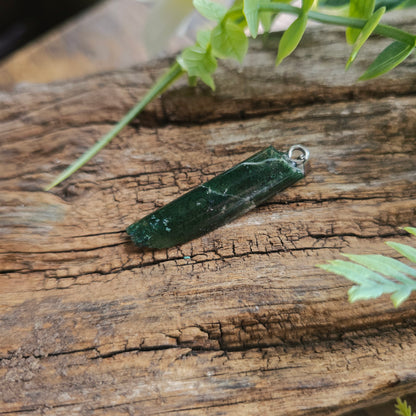 Pendentif Totem en Agate mousse - n°1