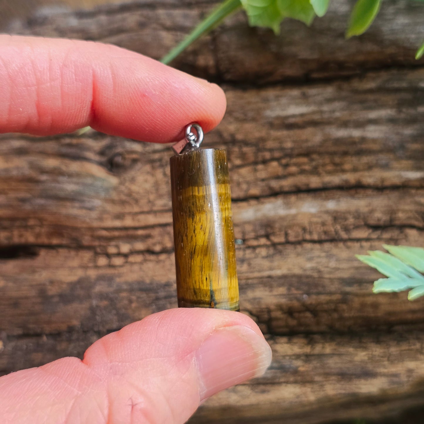 Pendentif Totem en Oeil de tigre - n°1