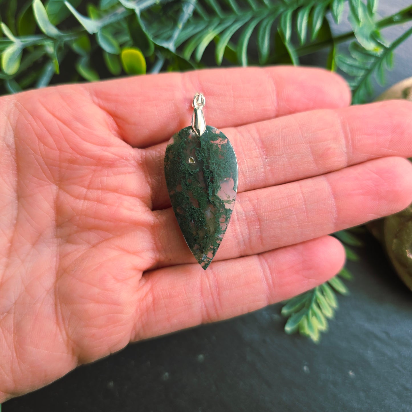 Pendentif en Agate mousse - n°2