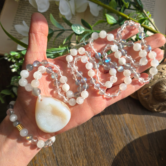 Mala Air - Paix intérieure - Pierre de lune, Labradorite et Cristal de roche - n°1