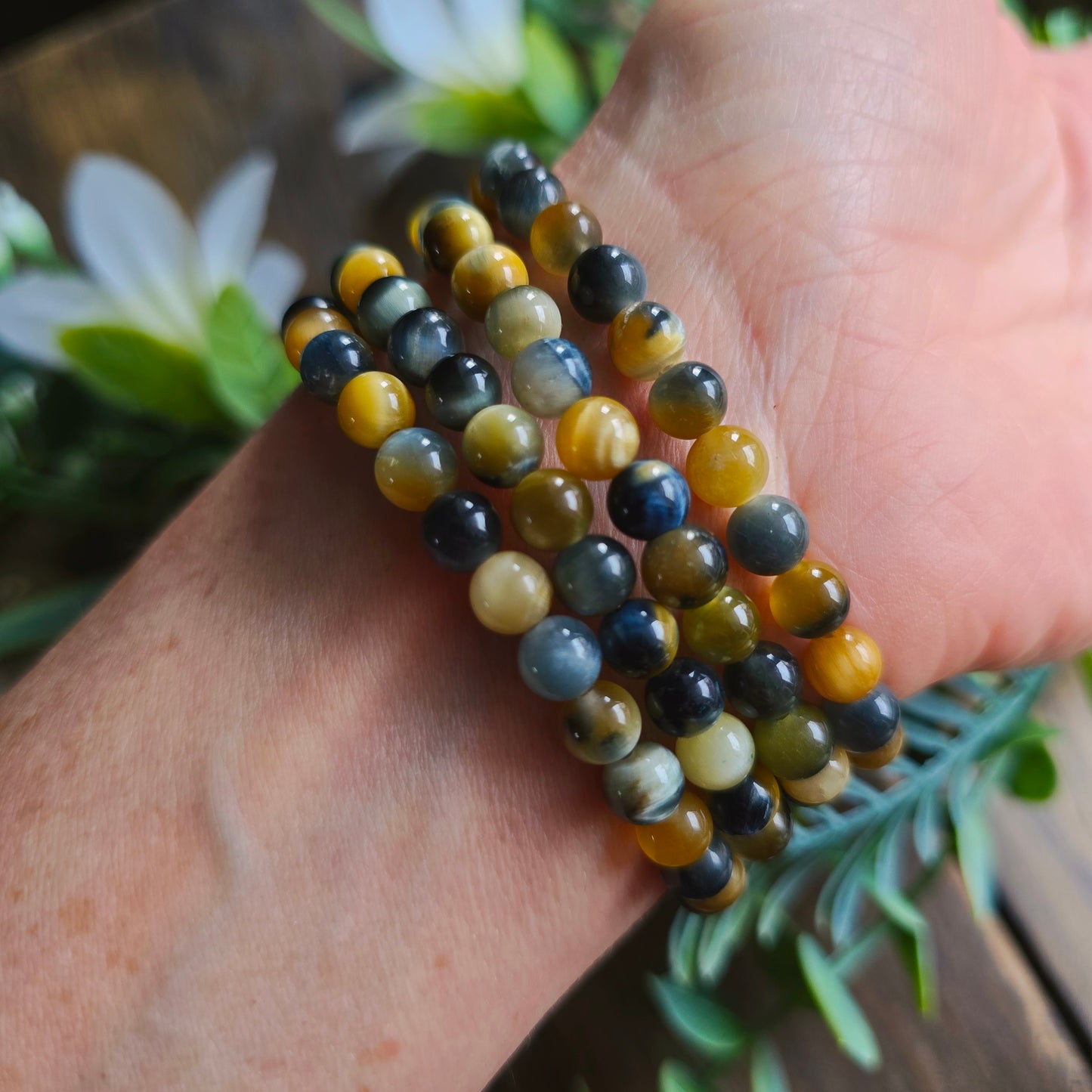 Bracelet en Œil de tigre impérial - 6mm