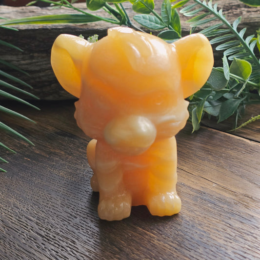 Simba en Calcite orange - 9cm