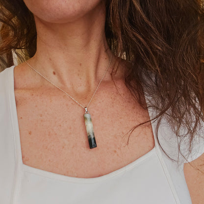 Pendentif Totem en Agate mousse - n°3
