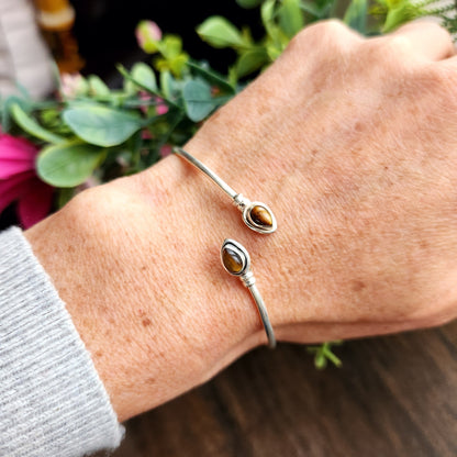 Jonc en Œil de tigre - Argent 925