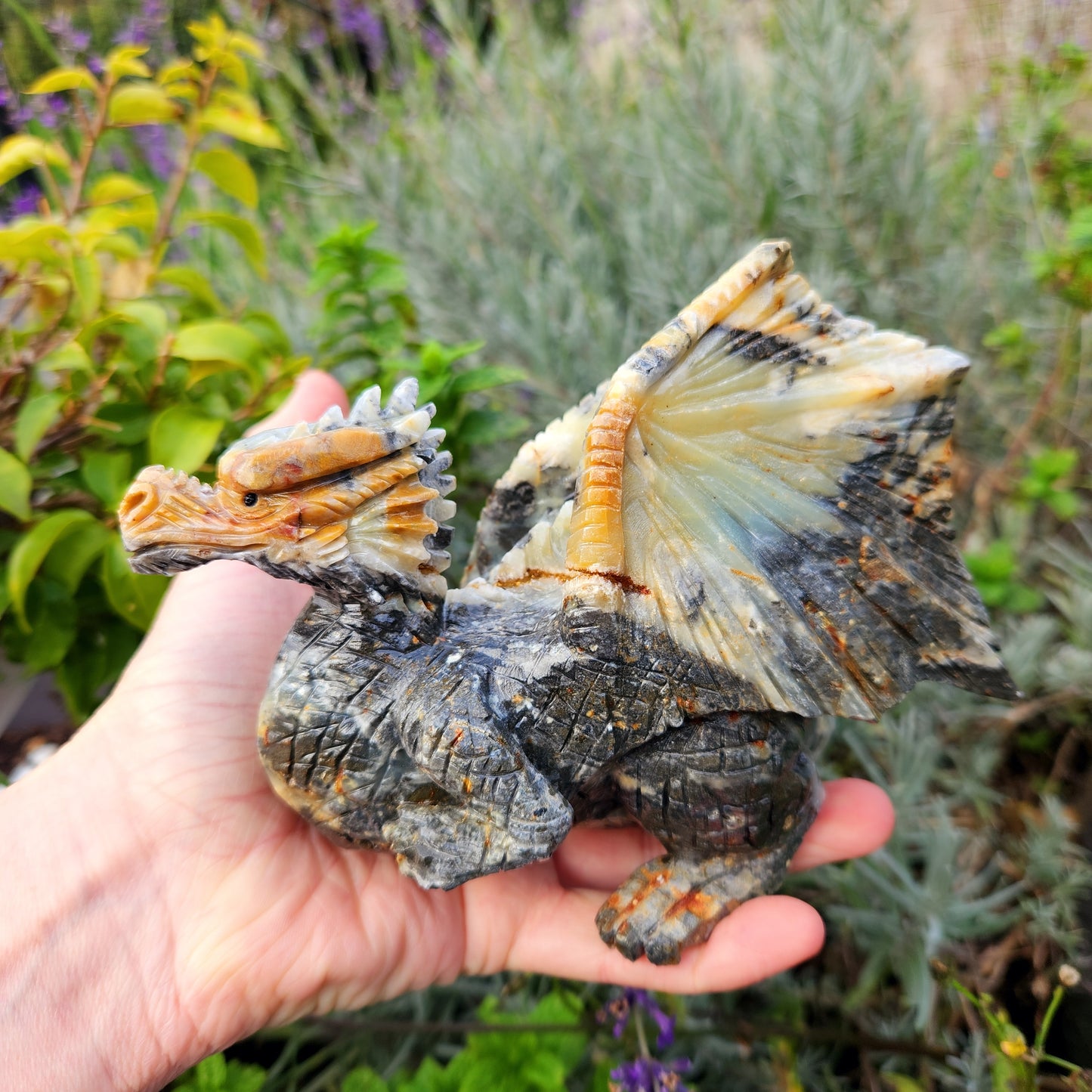 Sculpture de Dragon en Jaspe - n°3