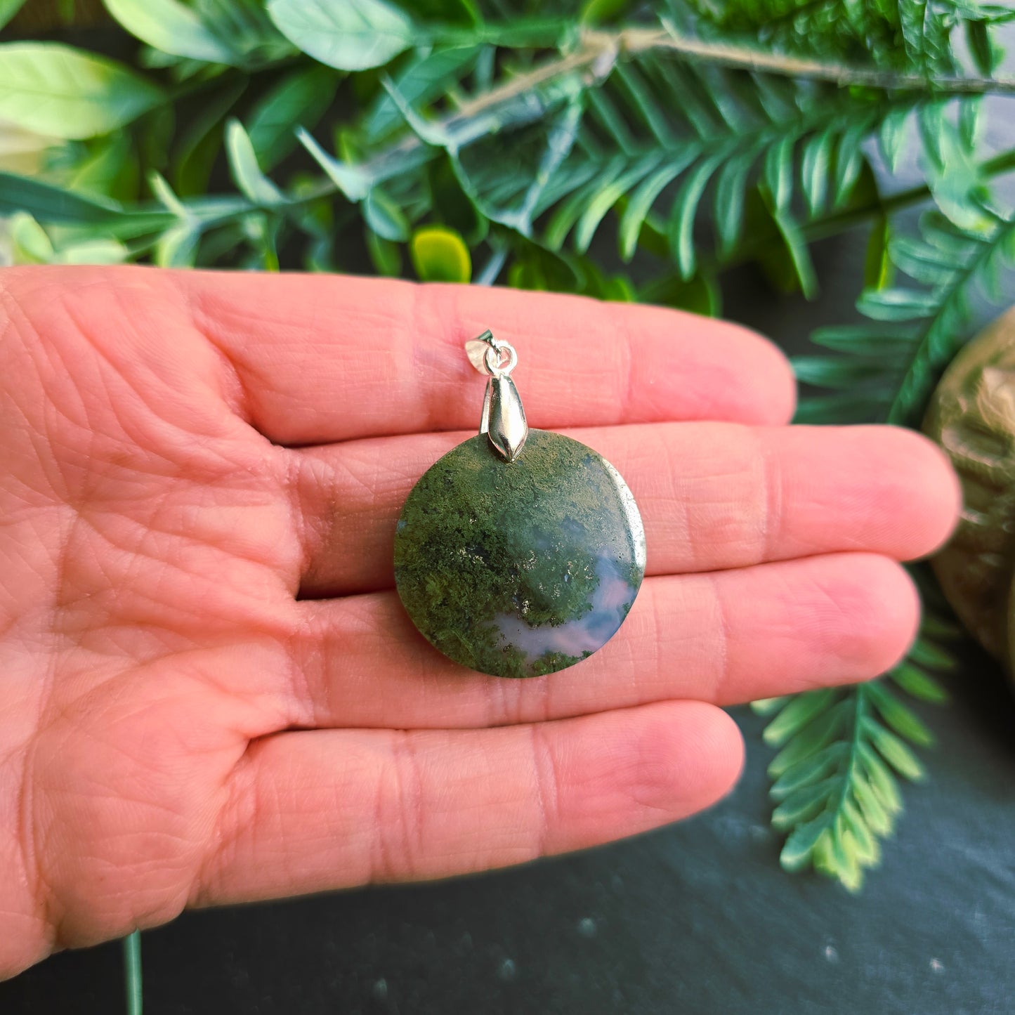 Pendentif en Agate mousse - n°8
