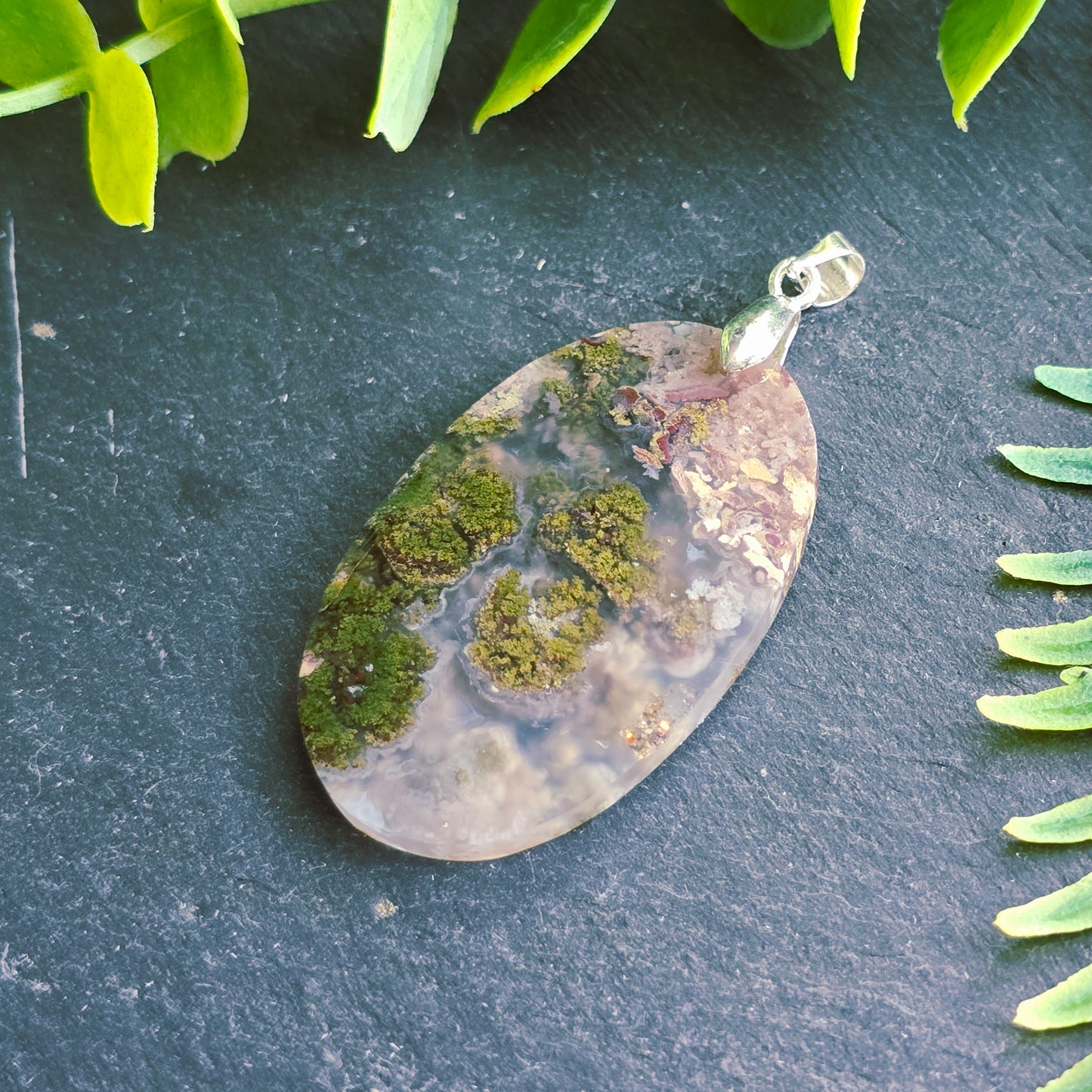 Pendentif en Agate mousse - n°5