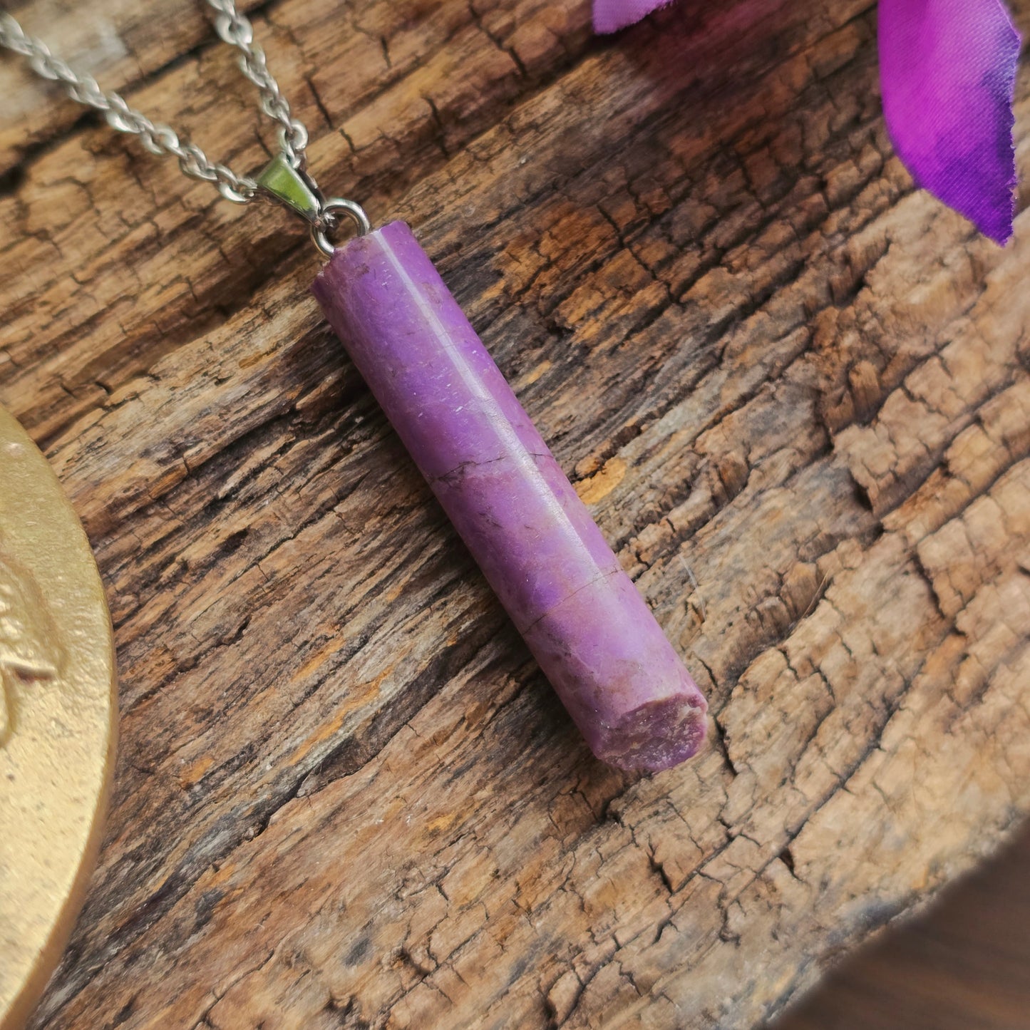 Pendentif Totem en Jade violet - n°1