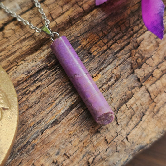 Pendentif Totem en Jade violet - n°1
