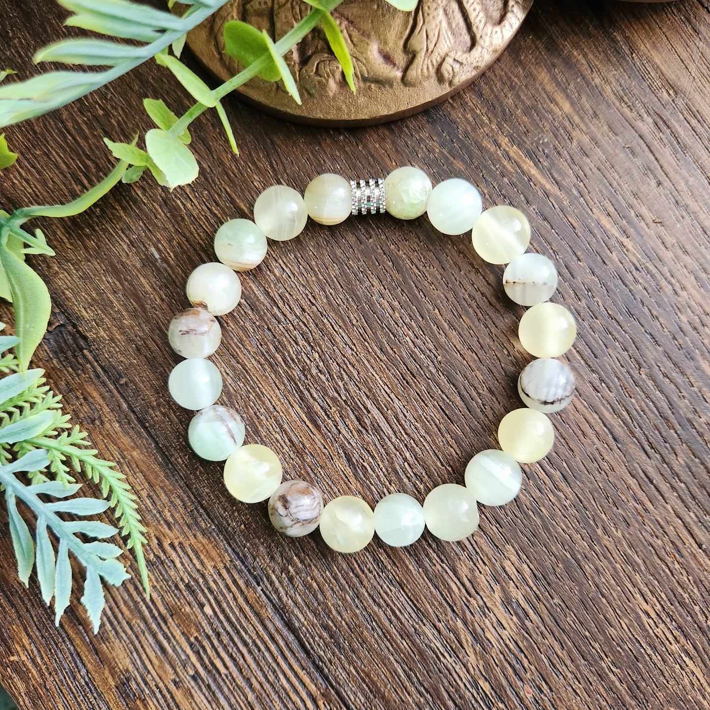 Bracelet en Calcite Verte - 9mm