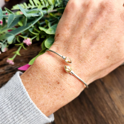 Jonc en Citrine - Argent 925