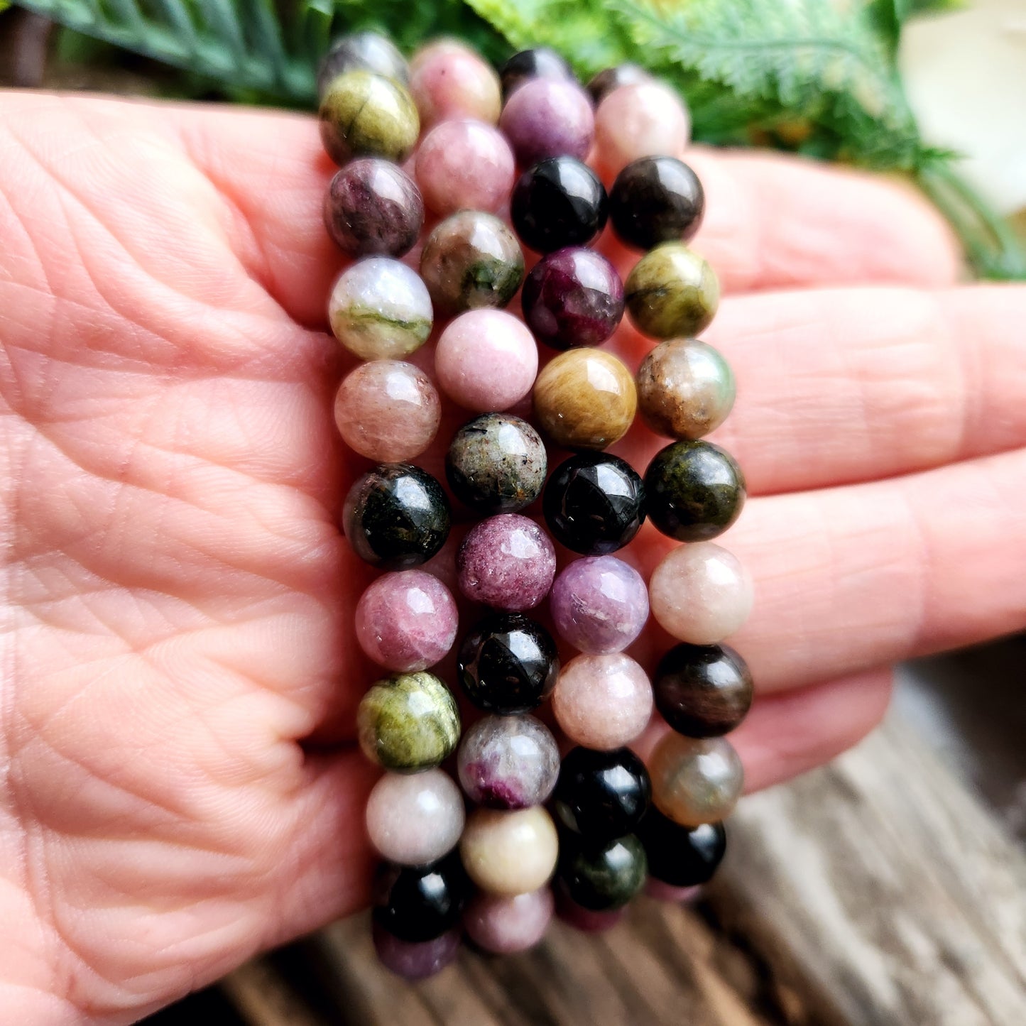 Bracelet Tourmaline multicolore - 8mm