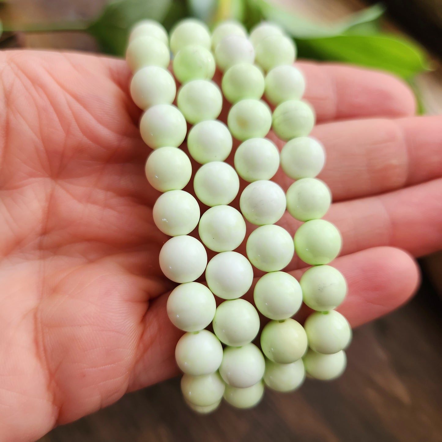 Bracelet en Chrysoprase citron - 8mm