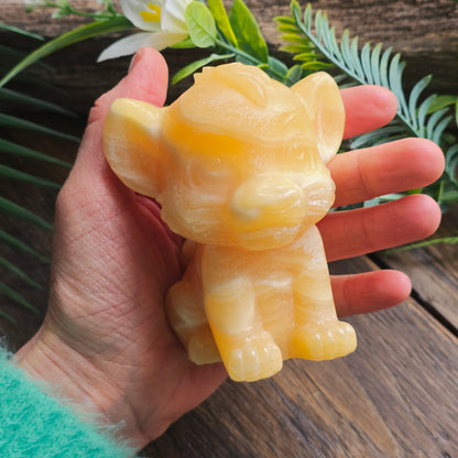 Simba en Calcite orange - 9cm