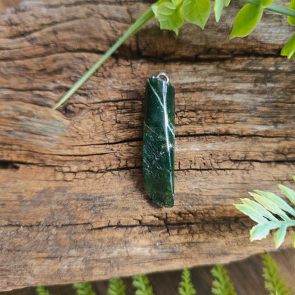Pendentif Totem en Agate mousse - n°1