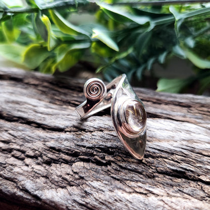 Bague réglable - Quartz rutile - Argent  925