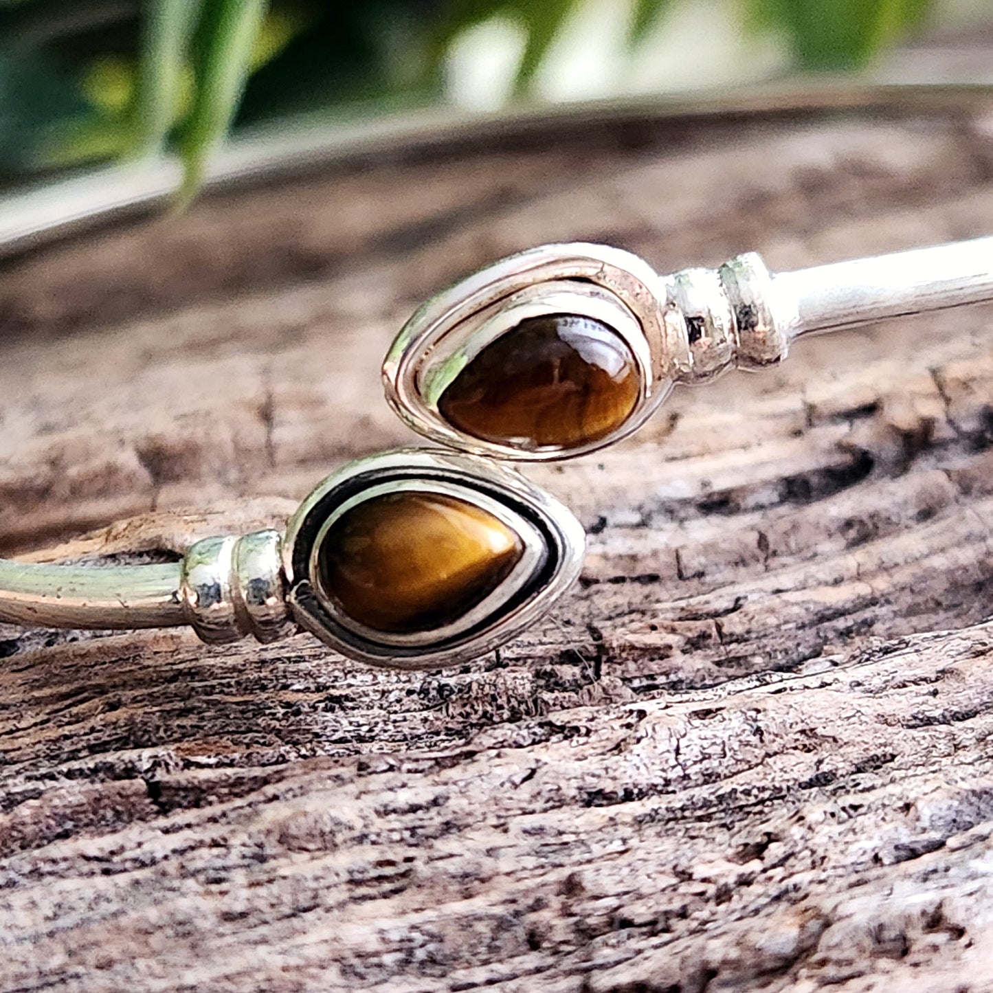 Jonc en Œil de tigre - Argent 925