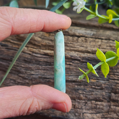 Pendentif Totem en Aragonite bleue - n°5
