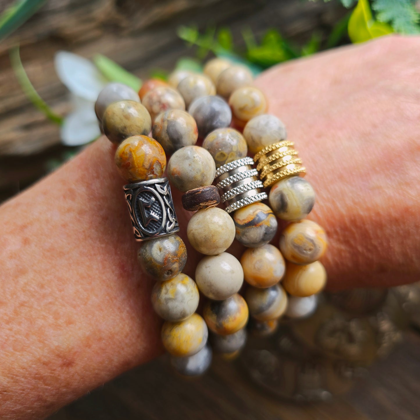 Bracelet en Agate crazy lace - 10mm