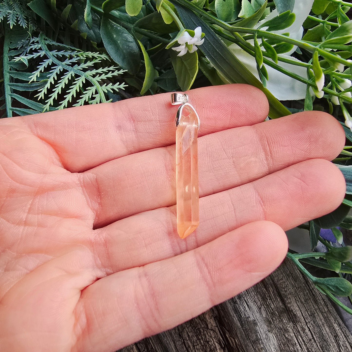 Pendentif en Cristal de Quartz rose - n°5